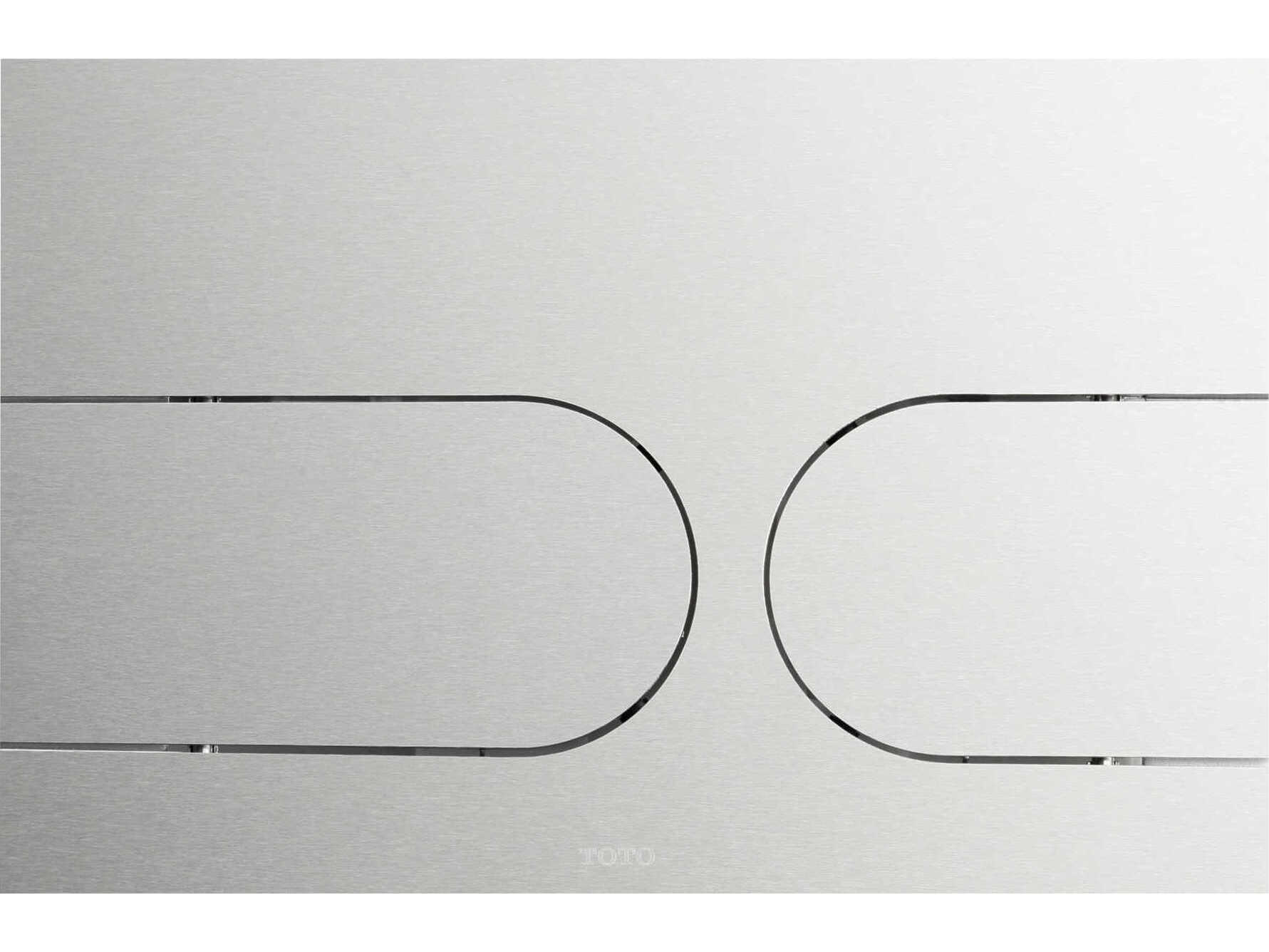 TOTO Stainless Steel Dual Flush Round Push Button Plate for Select DuoFit In-Wall Tank Unit