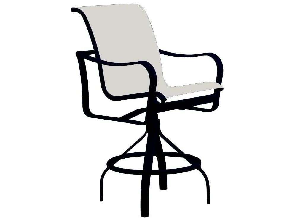 Tropitone Shoreline Sling Aluminum Swivel Outdoor Patio Bar Stool