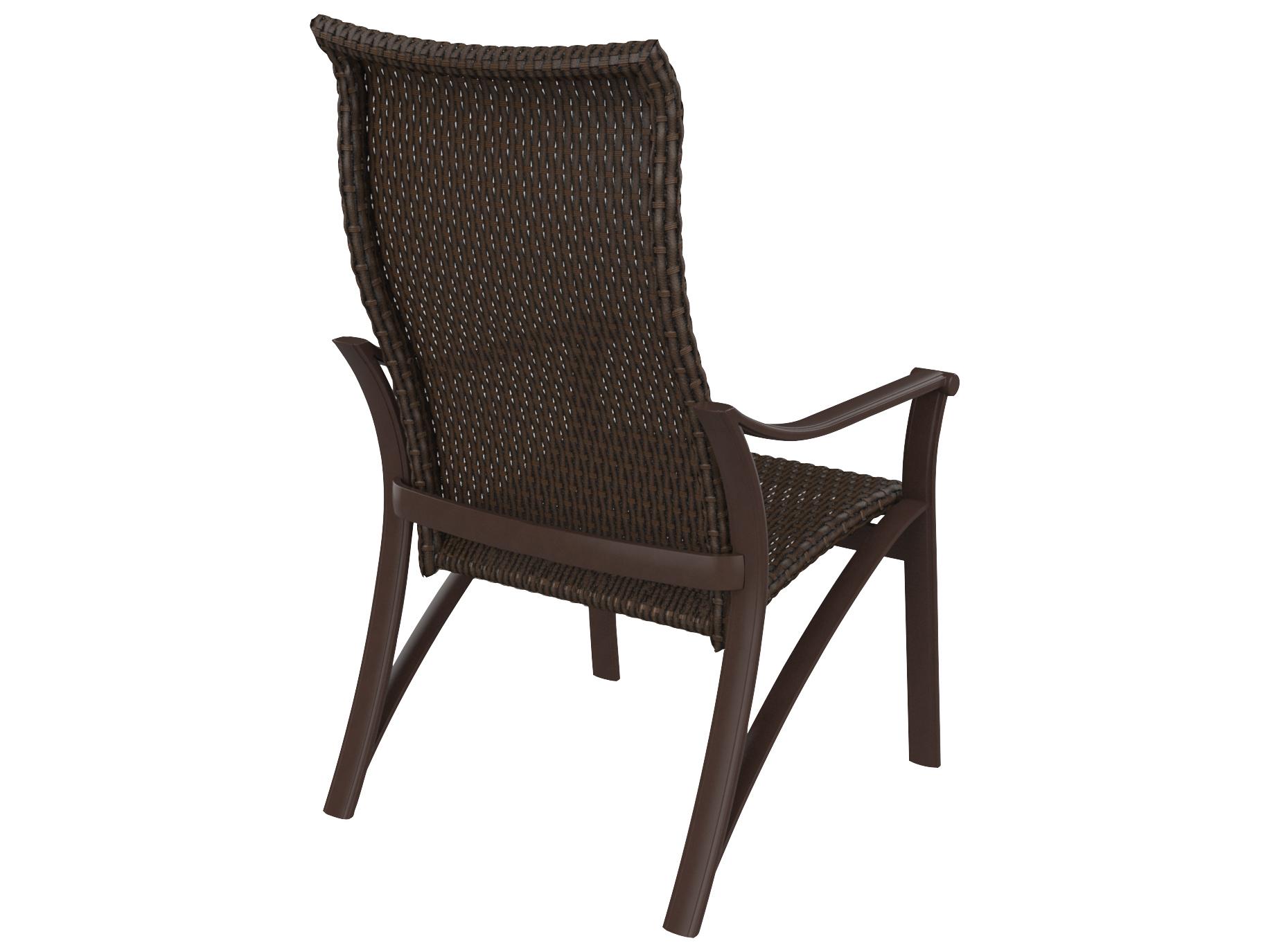 Tropitone Corsica Woven Aluminum Wicker Outdoor Dining Chair