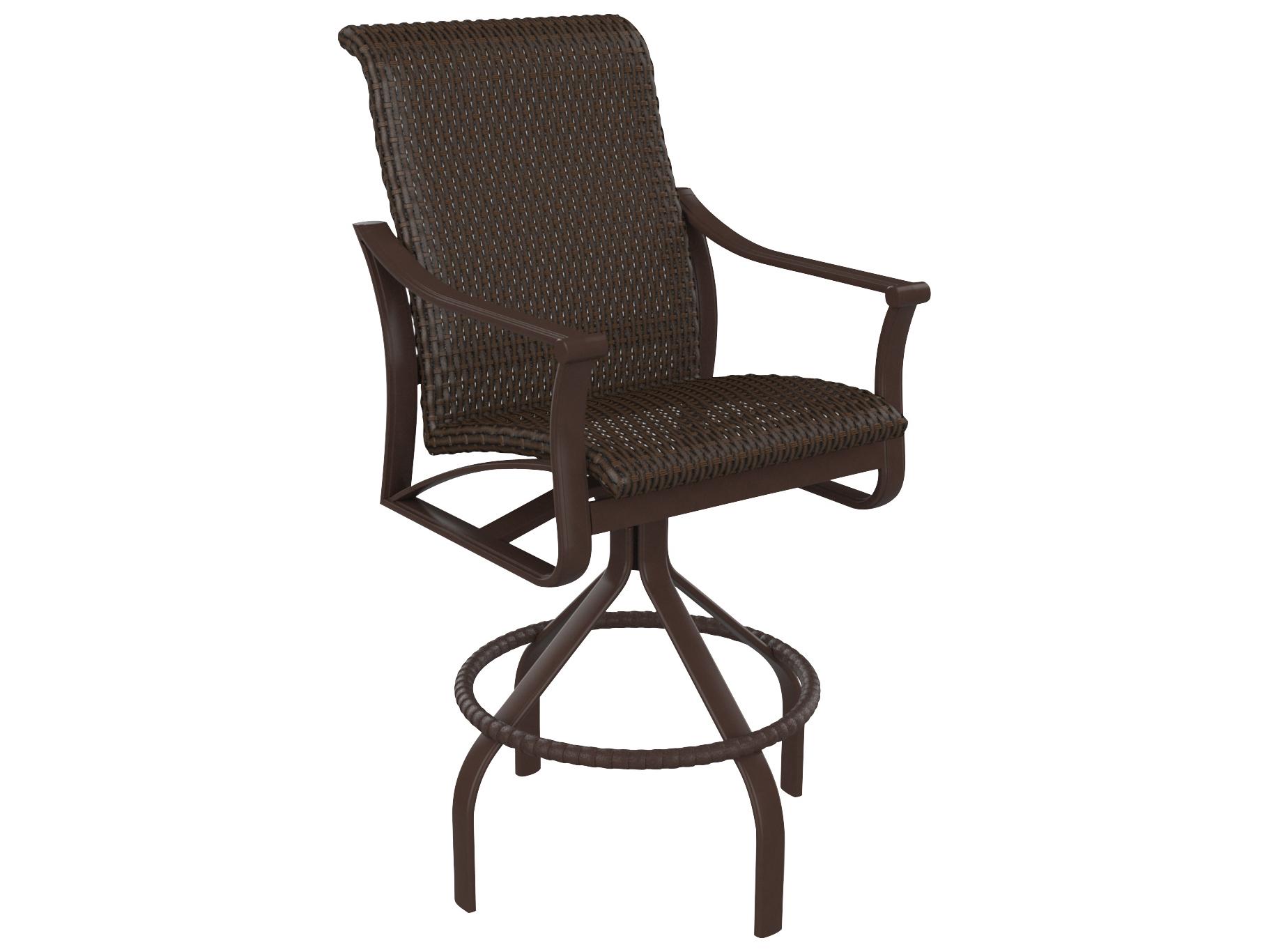 Tropitone Corsica Woven Aluminum Wicker Outdoor Bar Stool