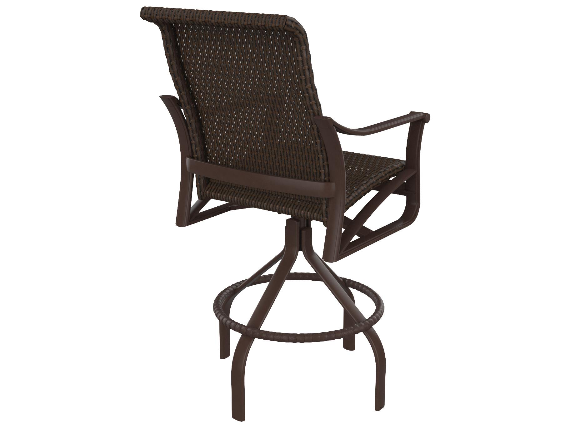 Tropitone Corsica Woven Aluminum Wicker Outdoor Bar Stool