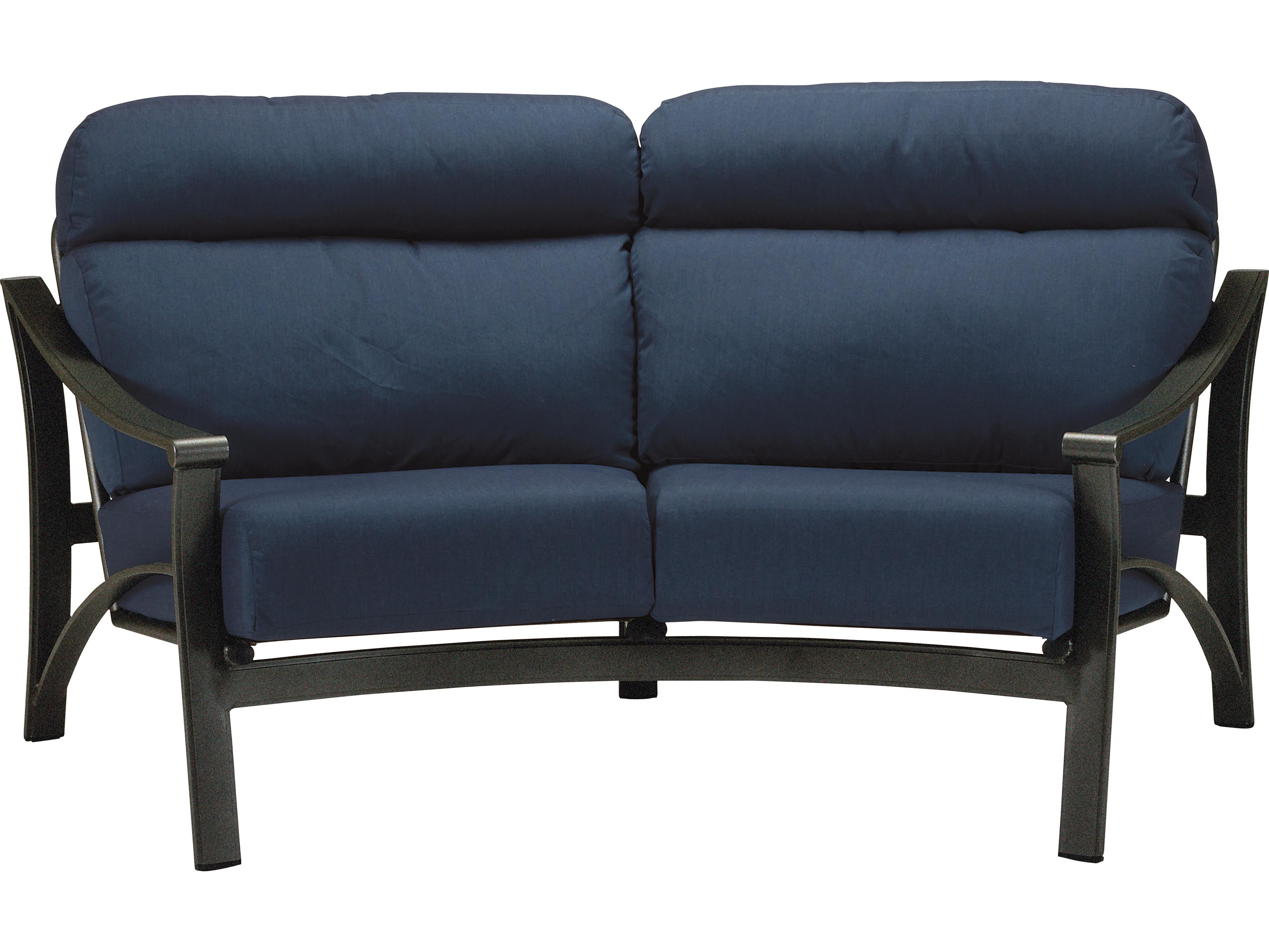 Tropitone Corsica Cushion Aluminum Crescent Patio Loveseat