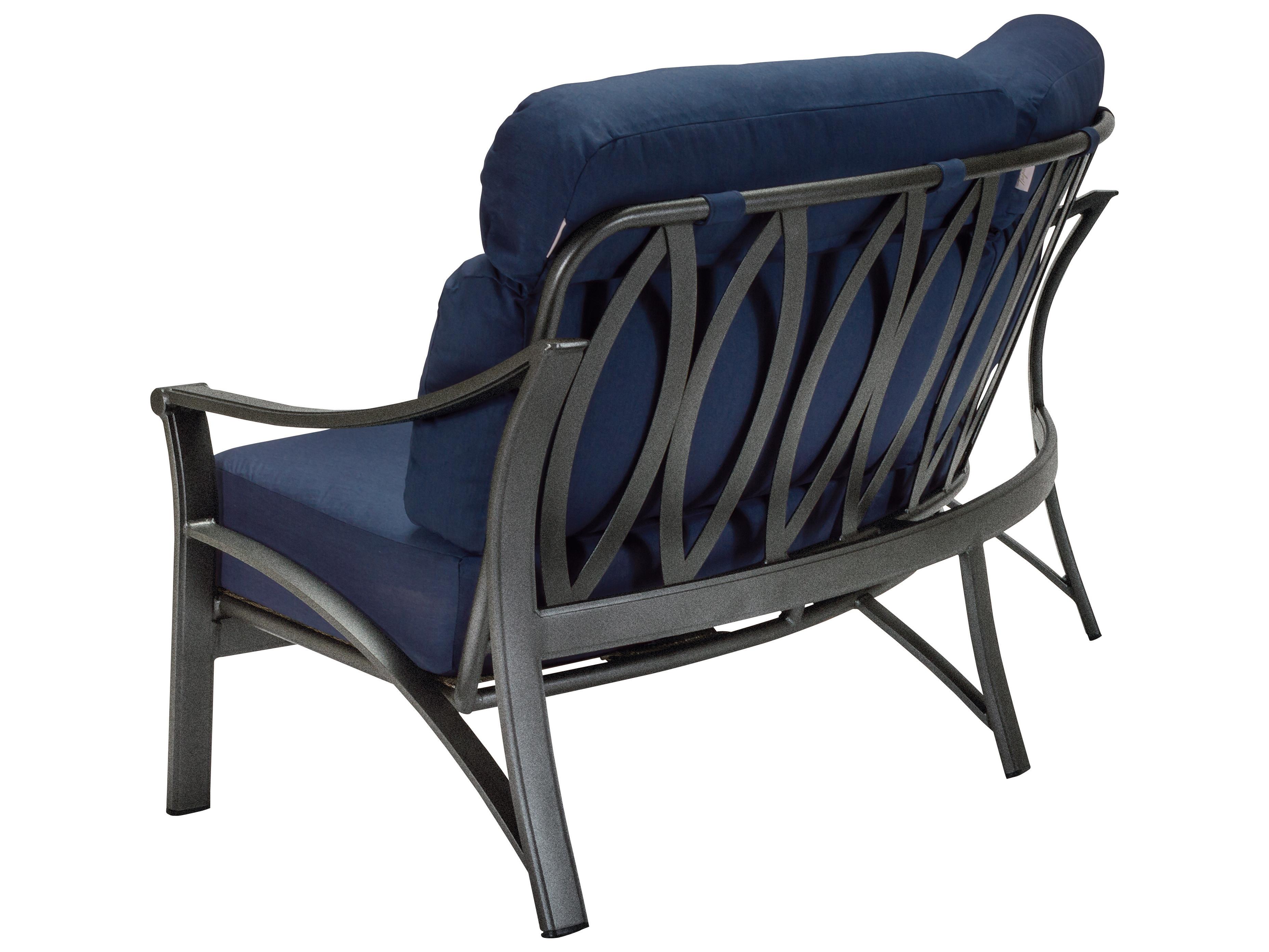Tropitone Corsica Cushion Aluminum Crescent Patio Loveseat