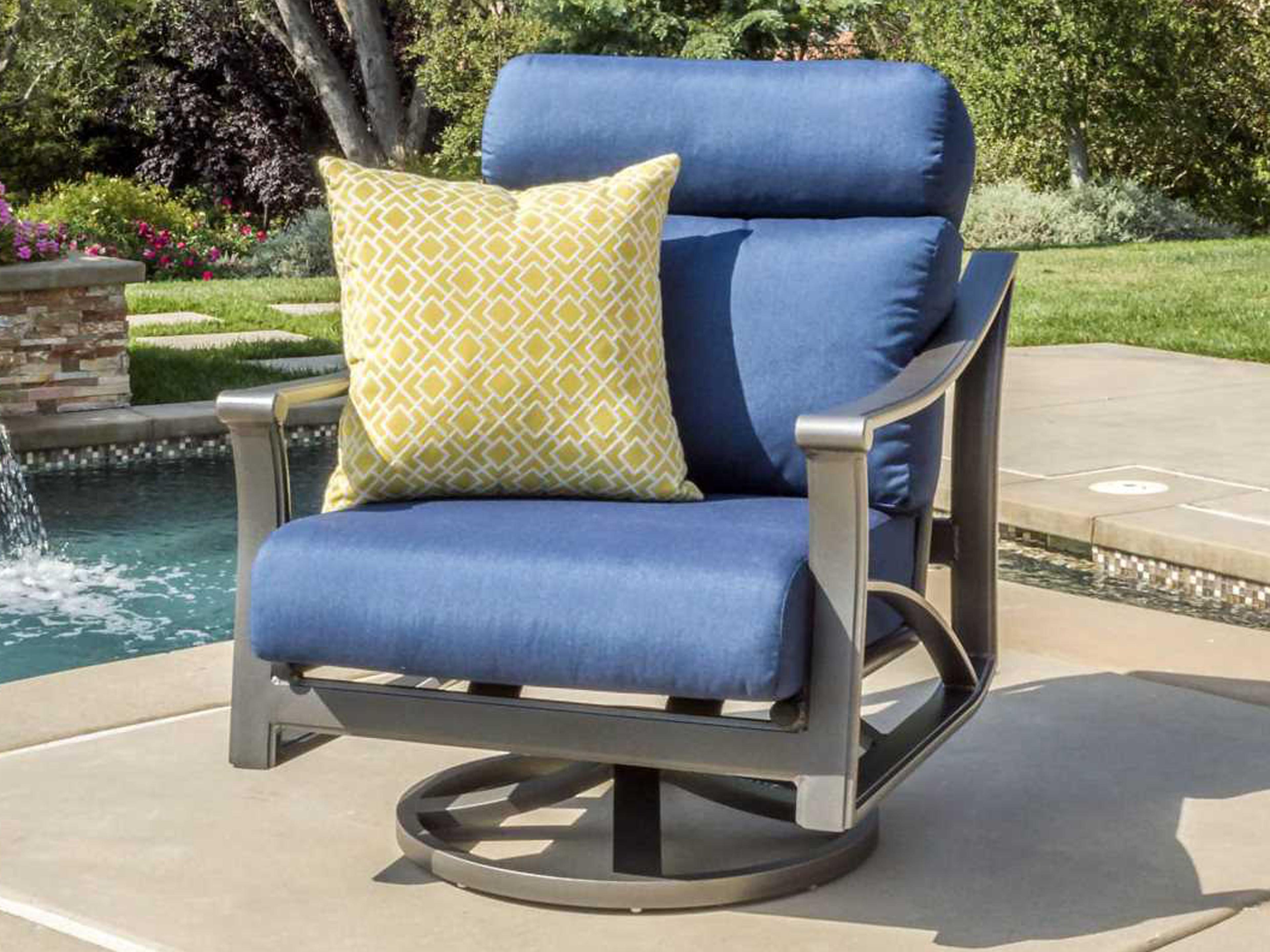 Tropitone Corsica Cushion Aluminum Swivel Rocker Patio Lounge Chair