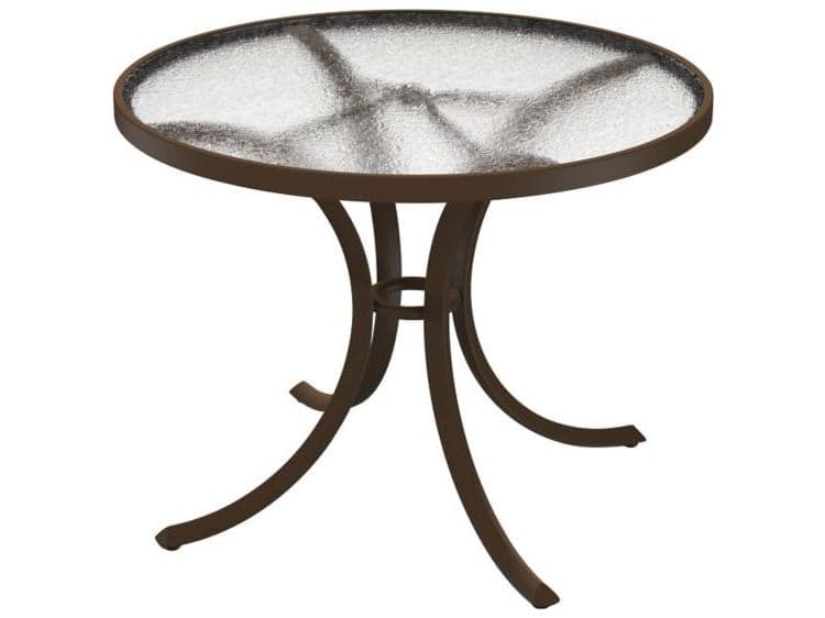 Tropitone Acrylic Cast Aluminum Round Outdoor Dining Table