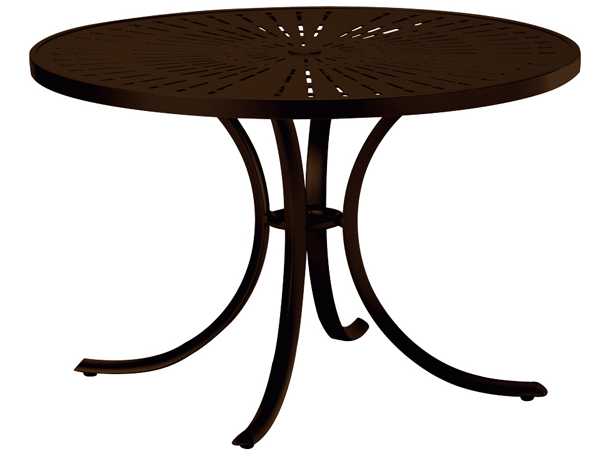 Tropitone La Stratta Aluminum Dining Collection with Umbrella Hole