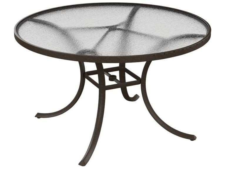 Tropitone Acrylic Cast Aluminum Round Outdoor Dining Table