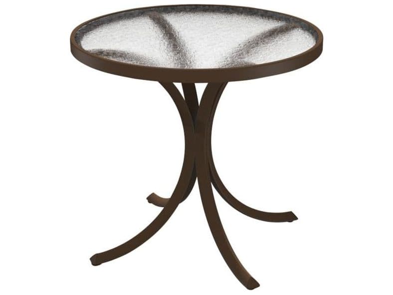 Tropitone Acrylic Cast Aluminum Round Patio Dining Table