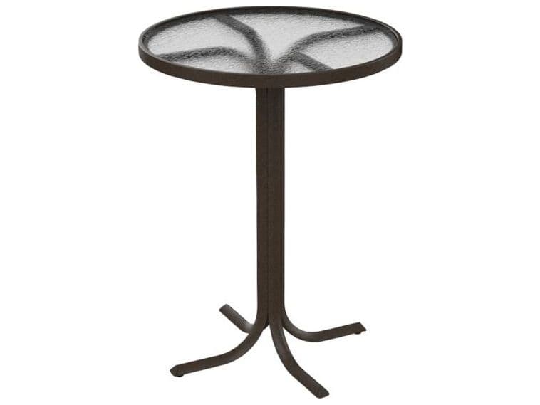 Tropitone Acrylic Cast Aluminum Round Outdoor Bar Table