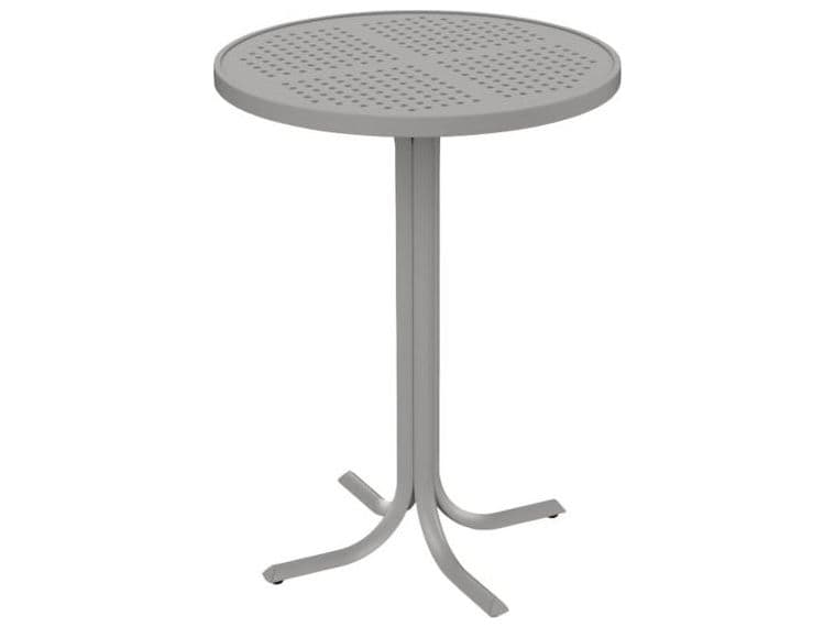 Tropitone Patterned Boulevard Aluminum Round Outdoor Patio Bar Table