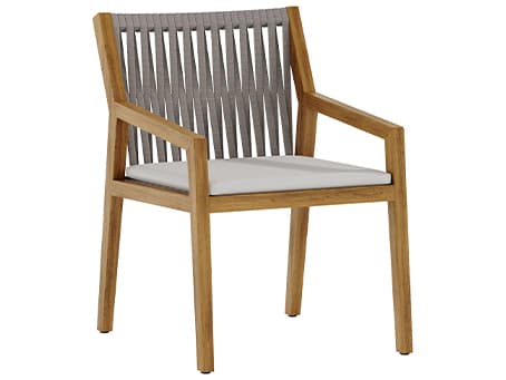 Tropitone Lido Rope Lido Dining Arm Chair with Seat Cushion
