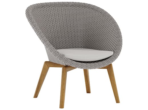 Tropitone Nico Rope Teak Lounge Chair with Cushion