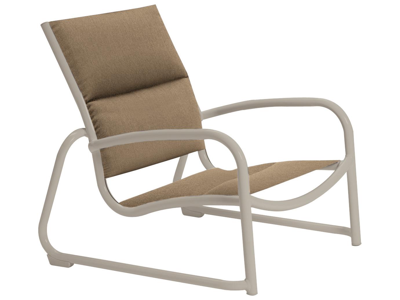 Tropitone Millennia Padded Sling Aluminum Sand Outdoor Patio Lounge Chair