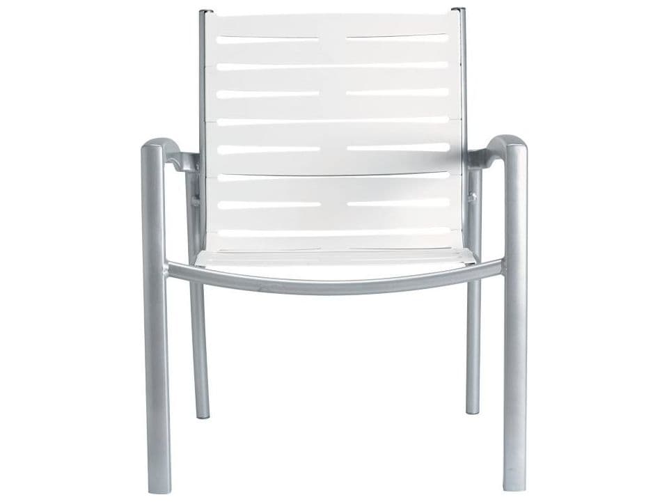 Tropitone South Beach Ribbon Aluminum Outdoor Patio Dining Arm Chair