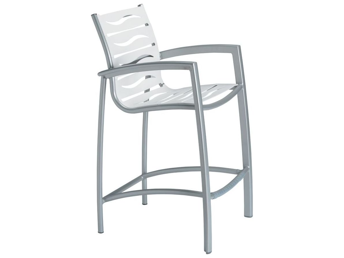 Tropitone South Beach Wave Aluminum Outdoor Patio Bar Stool