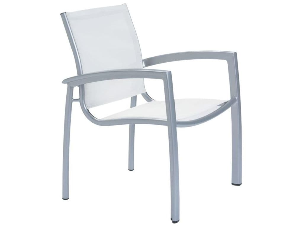 Tropitone South Beach Relaxed Sling Aluminum Outdoor Dining Arm Chair