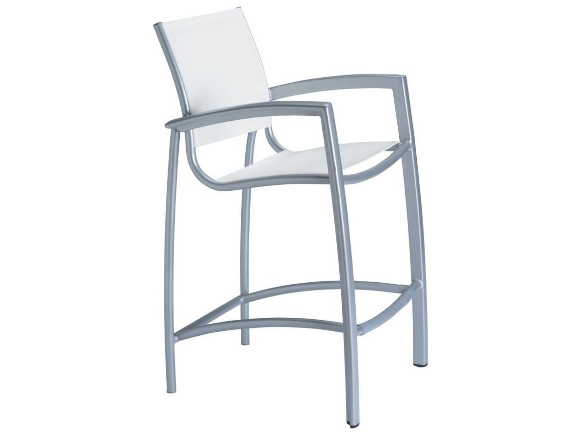 Tropitone South Beach Relaxed Sling Aluminum Patio Bar Stool