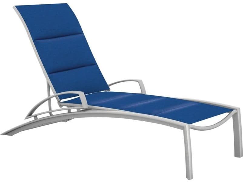Tropitone South Beach Padded Sling Aluminum Patio Chaise Lounge
