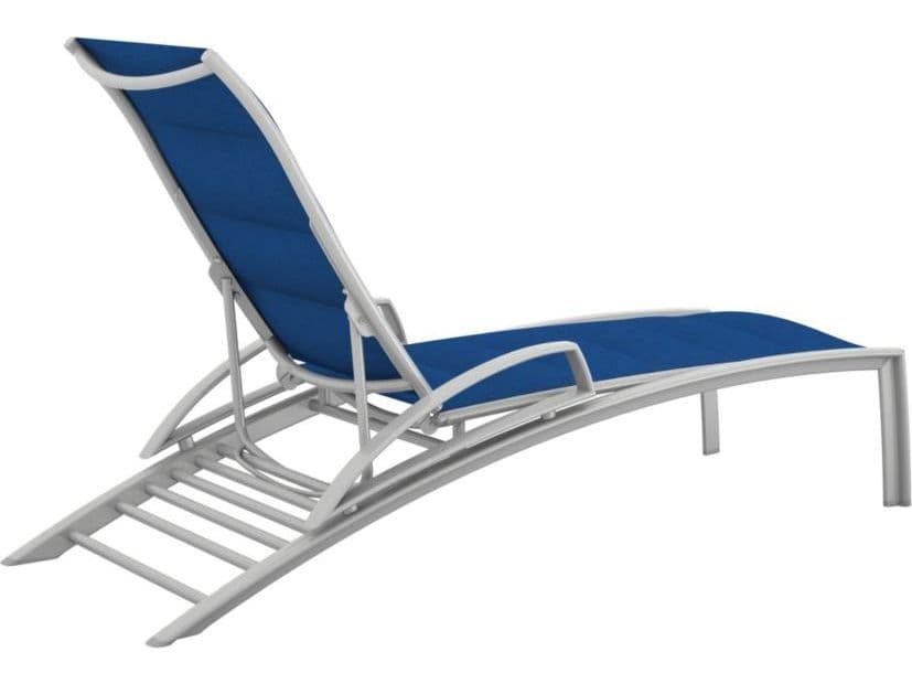 Tropitone South Beach Padded Sling Aluminum Patio Chaise Lounge