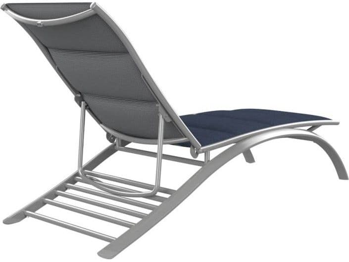 Tropitone South Beach Elite Padded Sling Aluminum Stackable Outdoor Patio Chaise Lounge