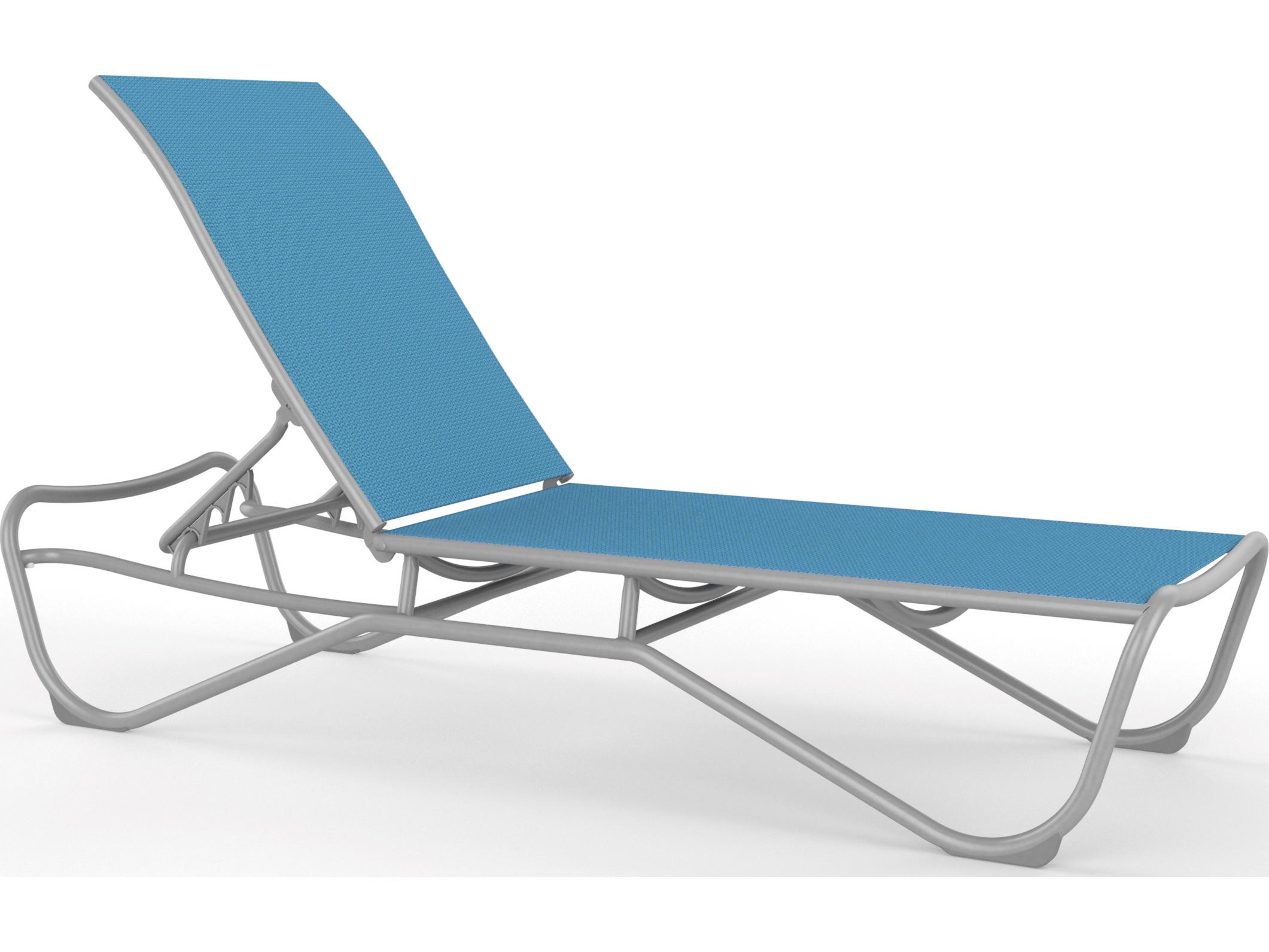 Tropitone Millennia Relaxed Sling Aluminum Stackable Outdoor Chaise Lounge