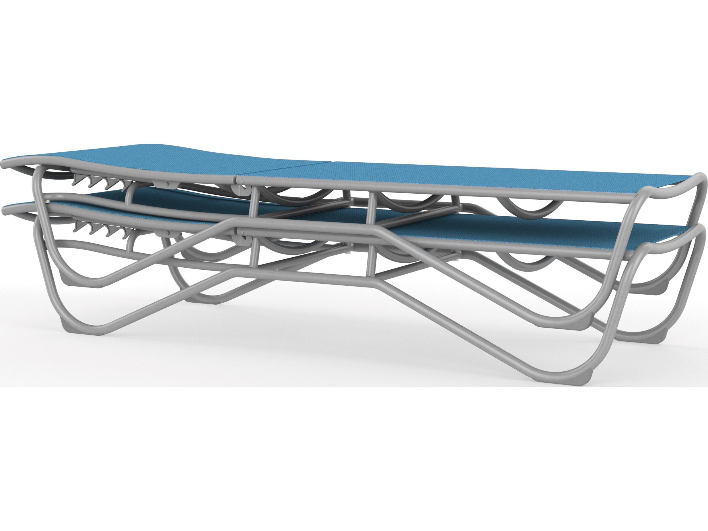 Tropitone Millennia Relaxed Sling Aluminum Stackable Outdoor Chaise Lounge