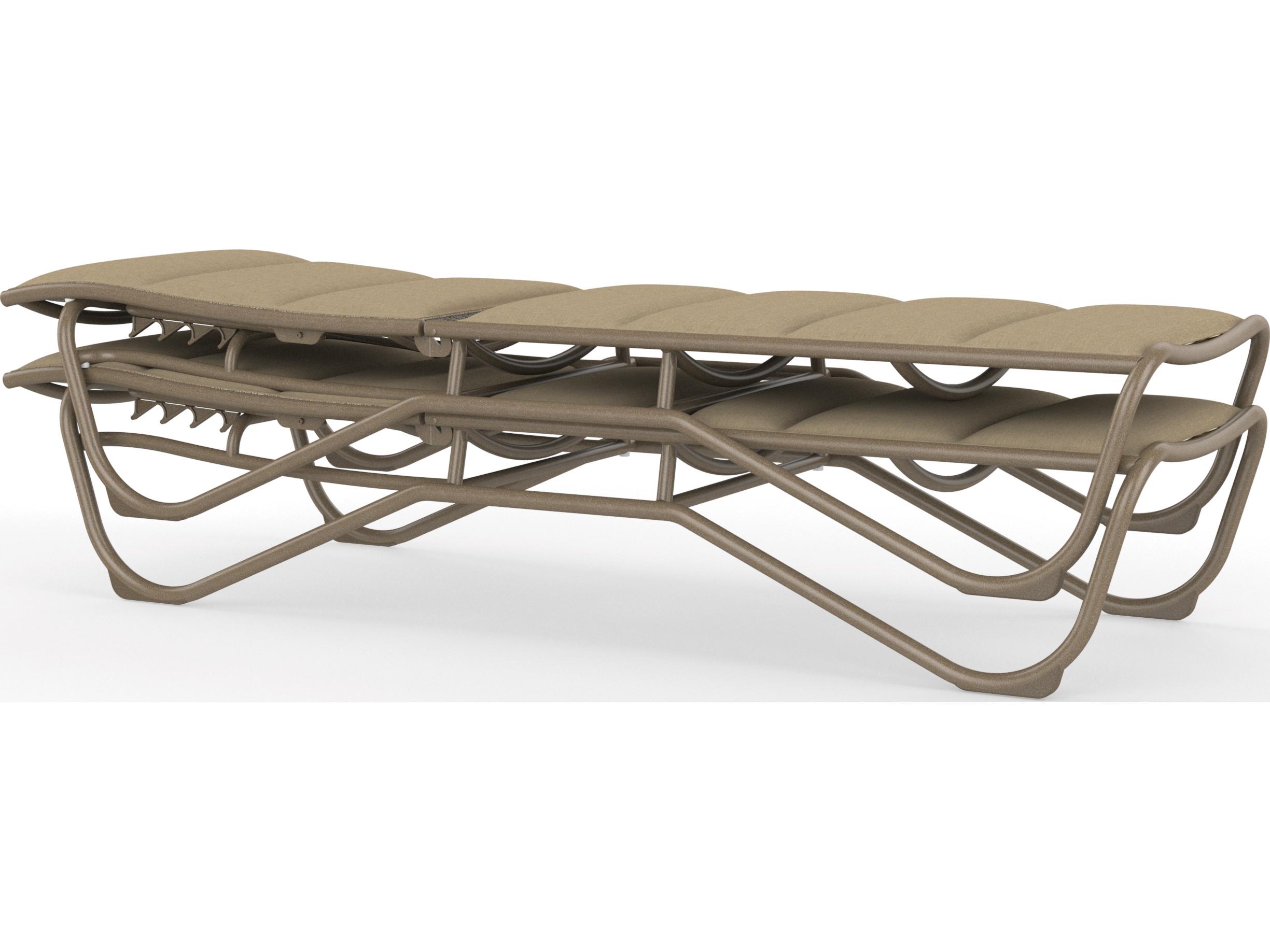 Tropitone Millennia Padded Sling Aluminum Stackable Outdoor Patio Chaise Lounge