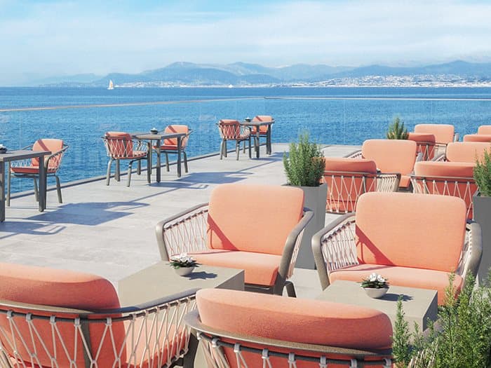 Tropitone Trelon Rope Aluminum Outdoor Patio Lounge Chair