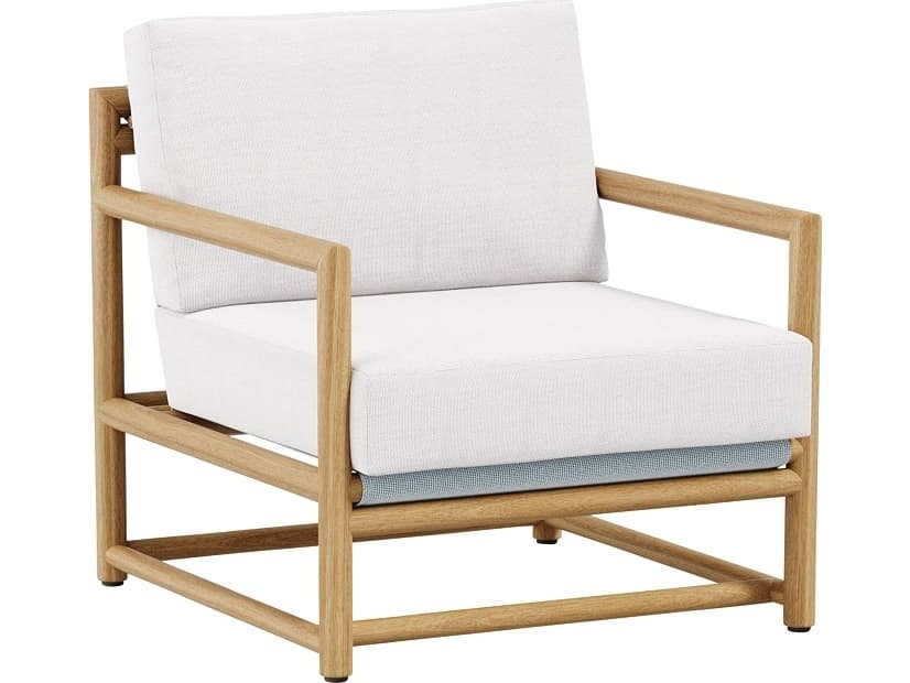 Tropitone Stowe Teak Lounge Chair with Cushions
