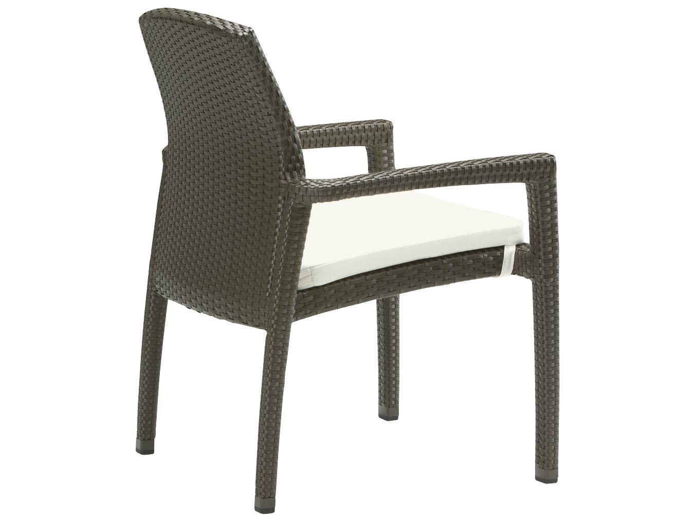 Tropitone Evo Woven Cushion Outdoor Patio Dining Arm Chair