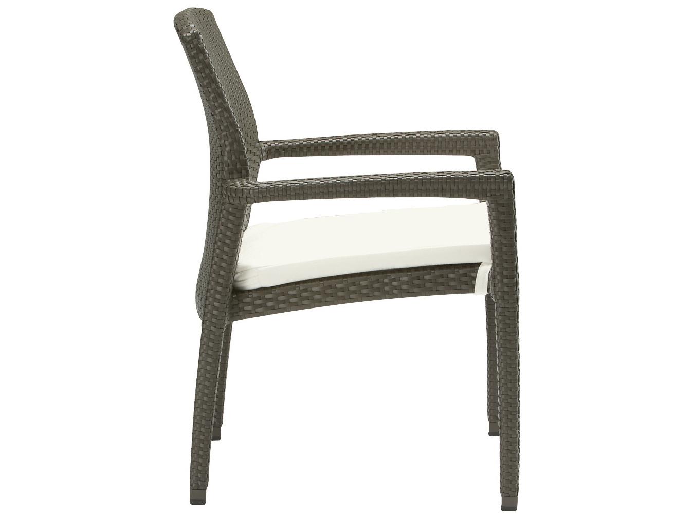 Tropitone Evo Woven Cushion Outdoor Patio Dining Arm Chair