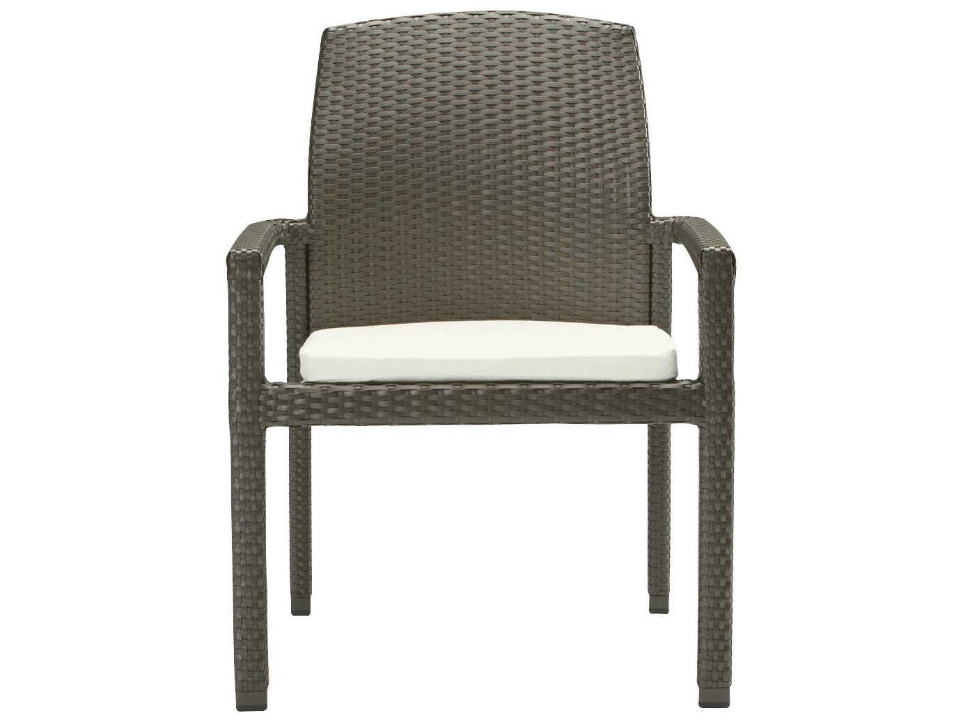Tropitone Evo Woven Cushion Outdoor Patio Dining Arm Chair