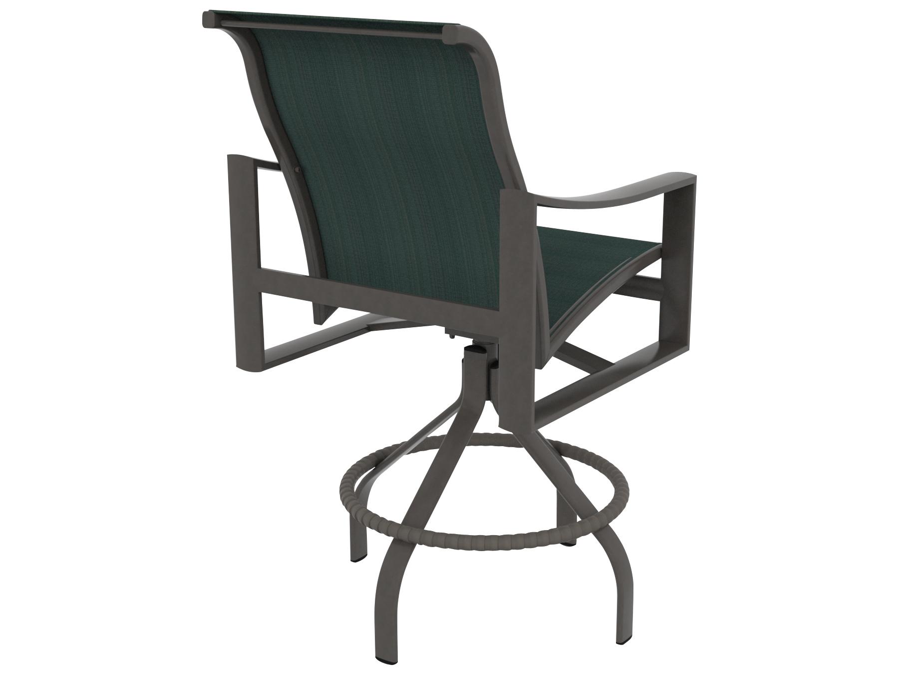 Tropitone Kenzo Sling Aluminum Swivel Outdoor Bar Stool