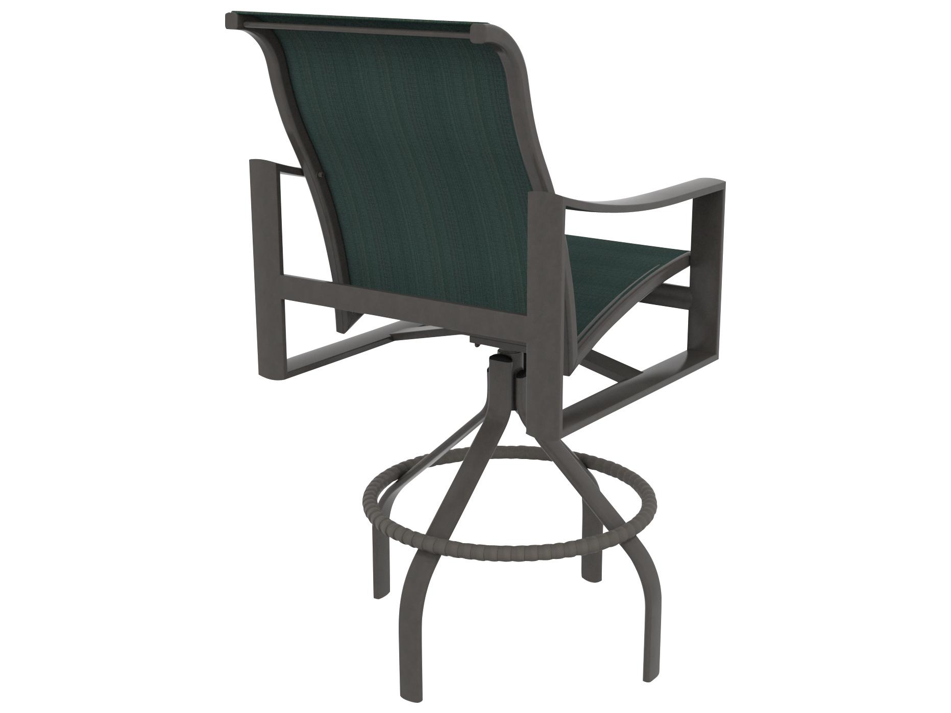 Tropitone Kenzo Sling Aluminum Swivel Outdoor Patio Bar Stool
