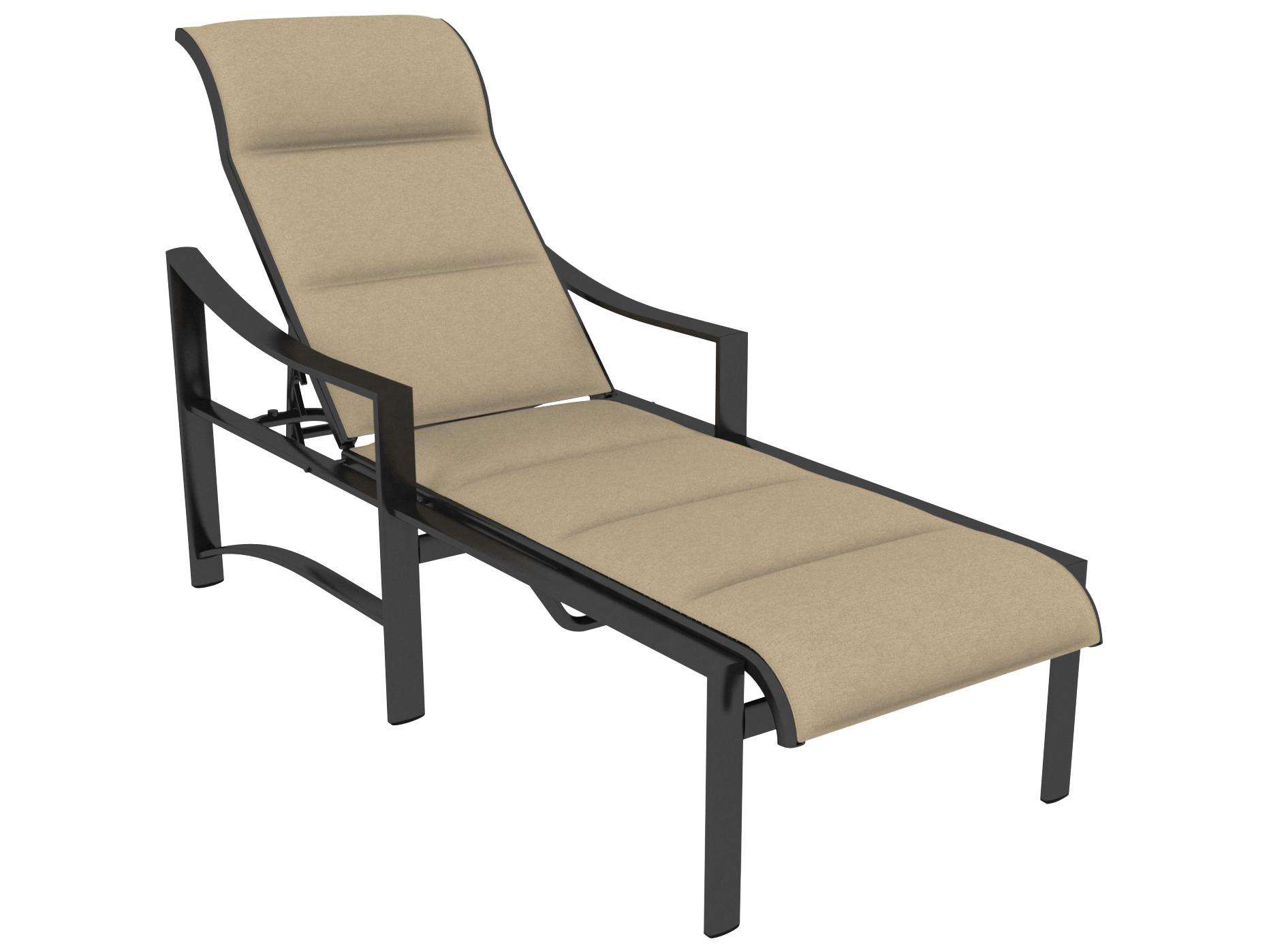 Tropitone Kenzo Padded Sling Aluminum Outdoor Chaise Lounge