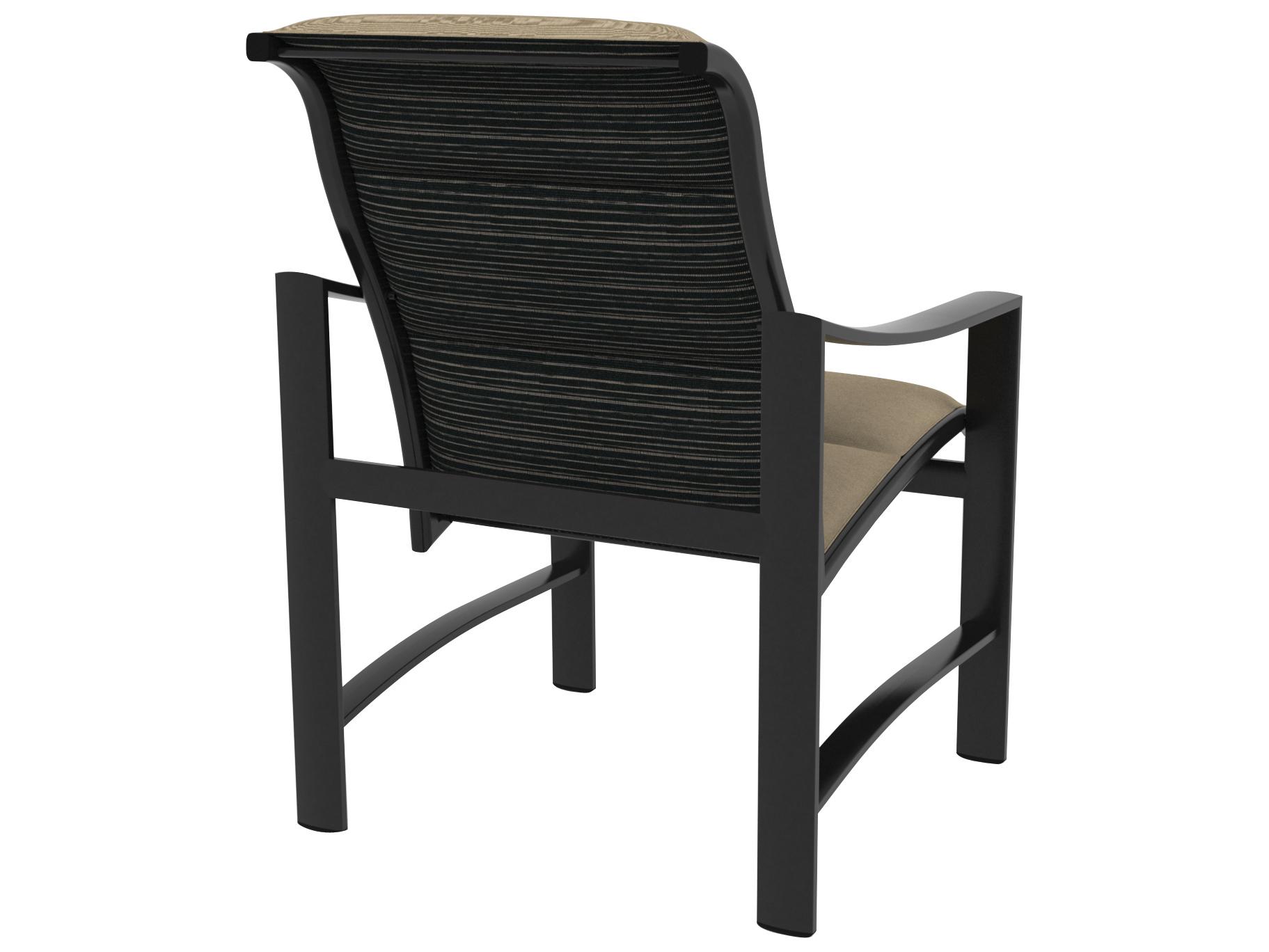Tropitone Kenzo Padded Sling Aluminum Outdoor Dining Arm Chair
