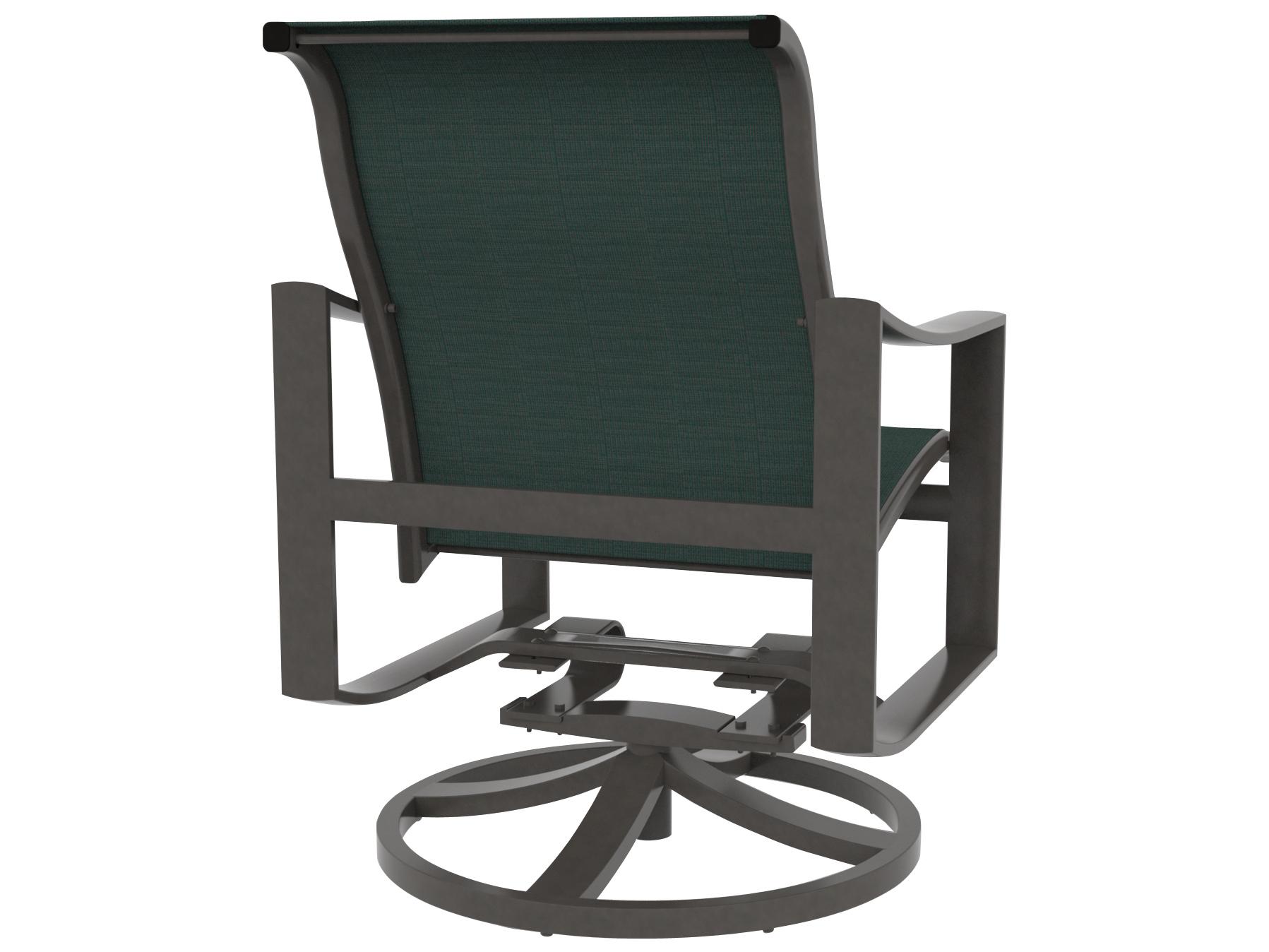Tropitone Kenzo Sling Aluminum Swivel Rocker Outdoor Patio Dining Arm Chair
