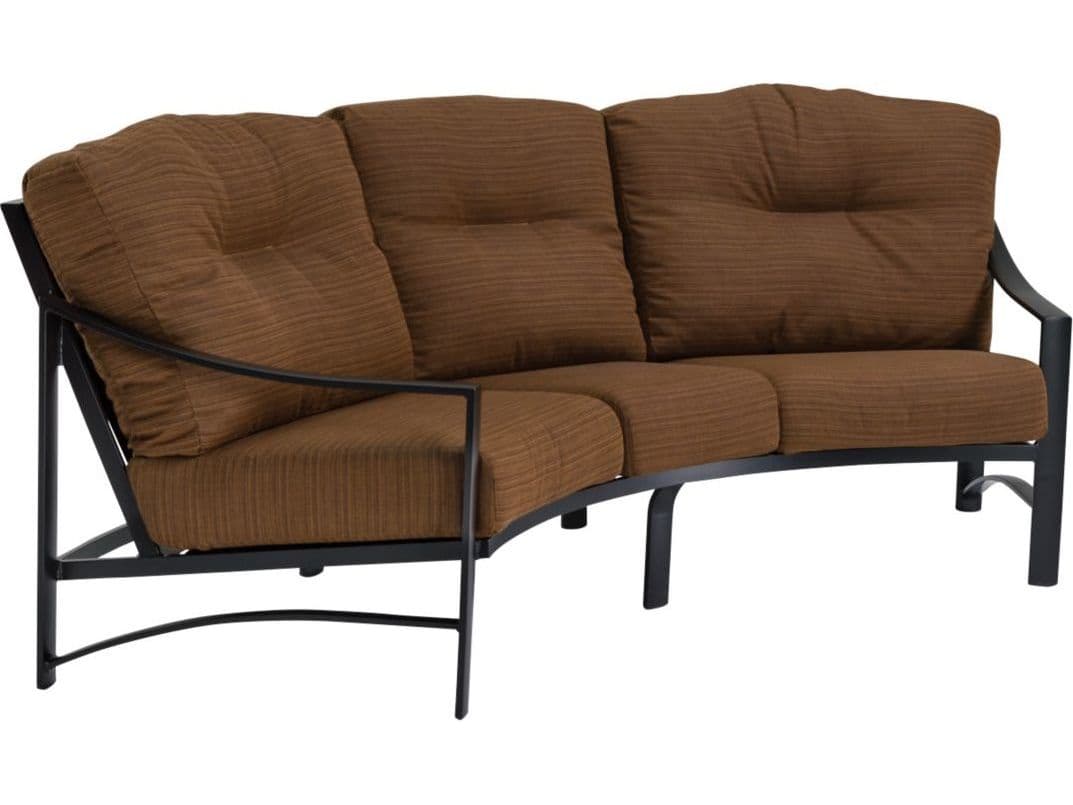 Tropitone Kenzo Cushion Aluminum Crescent Patio Sofa
