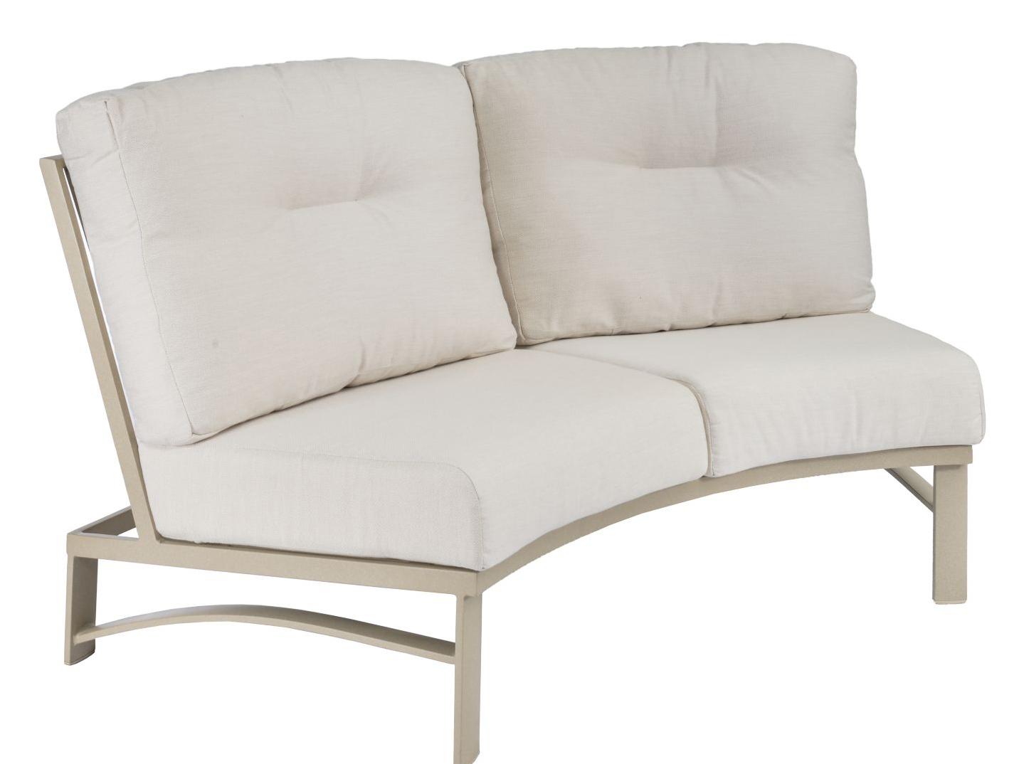 Tropitone Kenzo Cushion Aluminum Crescent Patio Loveseat