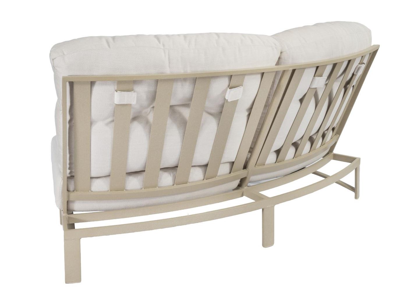 Tropitone Kenzo Cushion Aluminum Crescent Patio Loveseat