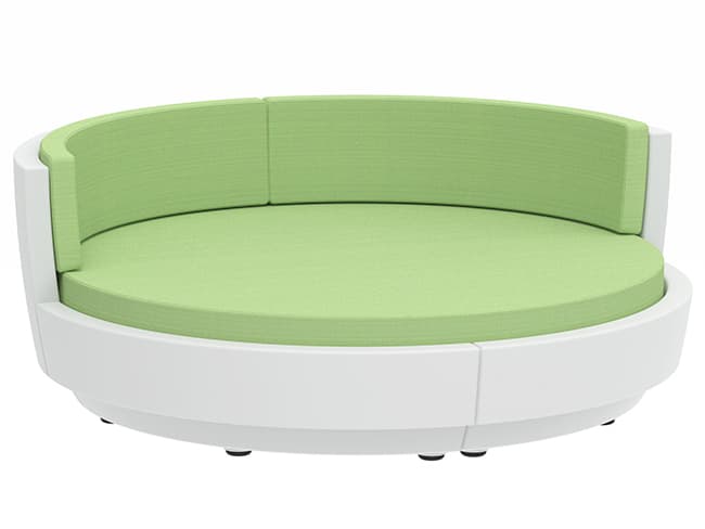 Tropitone Curve Cushion Resin Full Circle 1/2 Back Round Party Loungerurve Cushion Party Lounger Resin Side Stationary Patio Lounge Chair