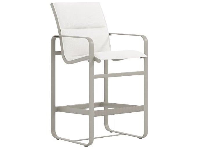 Tropitone Brasilia Padded Sling Aluminum Swivel Patio Bar Stool