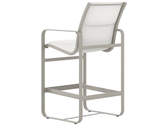 Tropitone Brasilia Padded Sling Aluminum Swivel Patio Bar Stool
