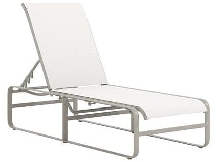 Tropitone Brasilia Sling Aluminum Outdoor Chaise Lounge with Arms