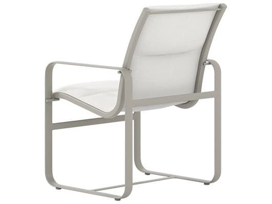 Tropitone Brasilia Padded Sling Aluminum Outdoor Patio Dining Arm Chair