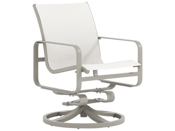 Tropitone Brasilia Sling Aluminum Swivel Rocker Patio Dining Arm Chair
