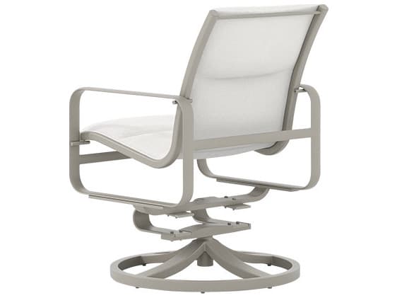 Tropitone Brasilia Padded Sling Aluminum Swivel Rocker Outdoor Dining Arm Chair