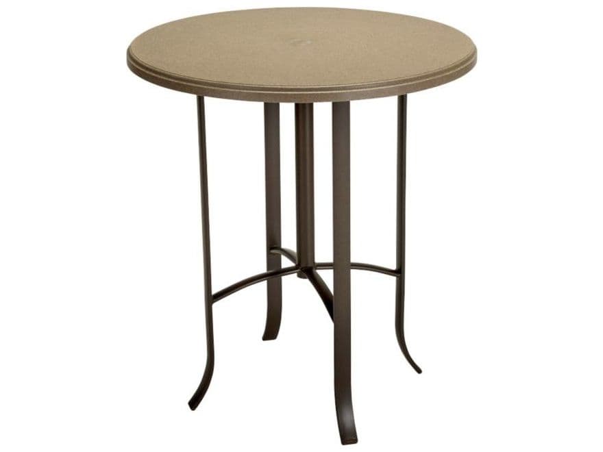 Tropitone Bases Cast Aluminum Round Bar Table Base Only