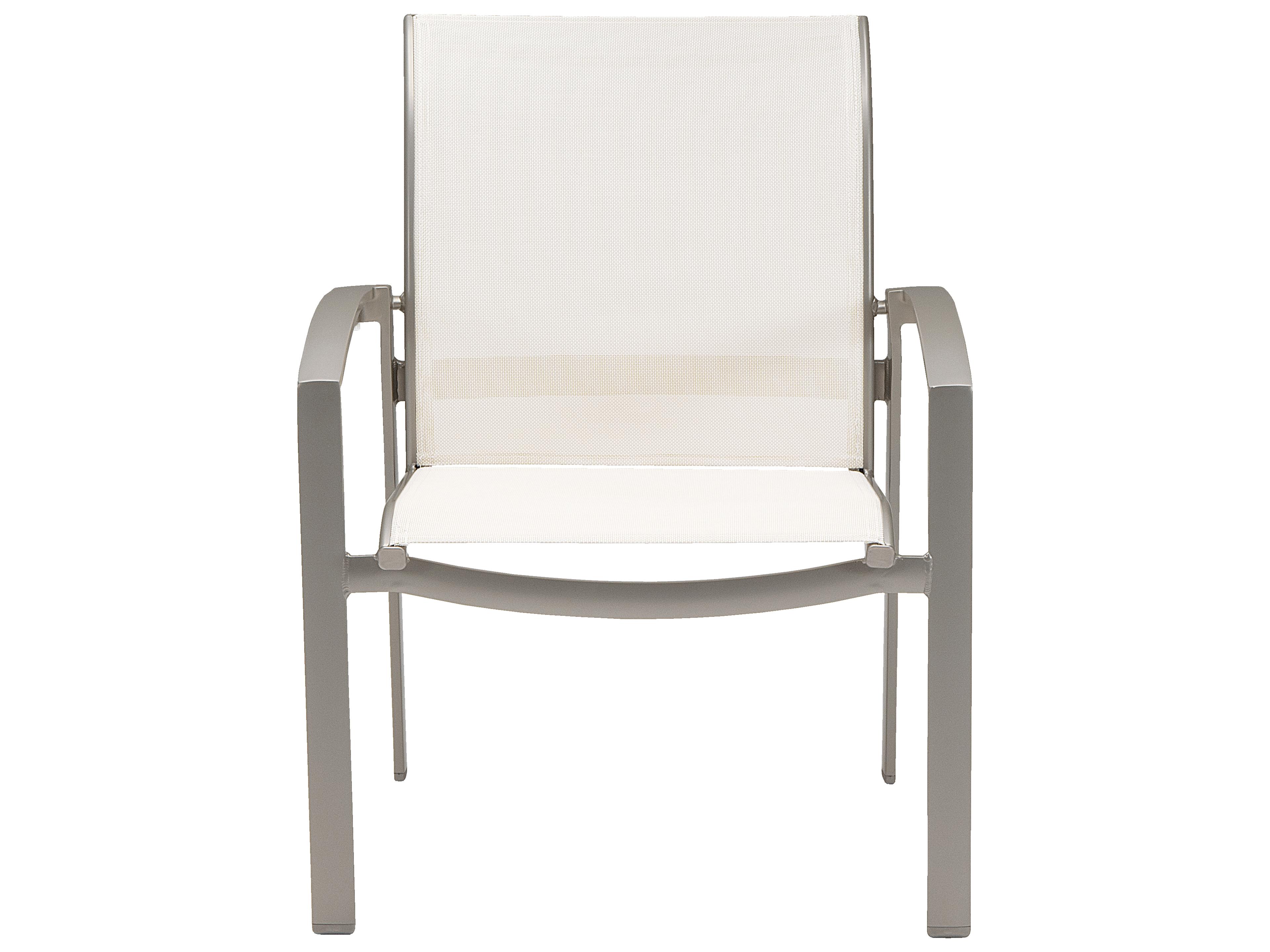 Tropitone Elance Relaxed Sling Aluminum Outdoor Patio Dining Arm Chair