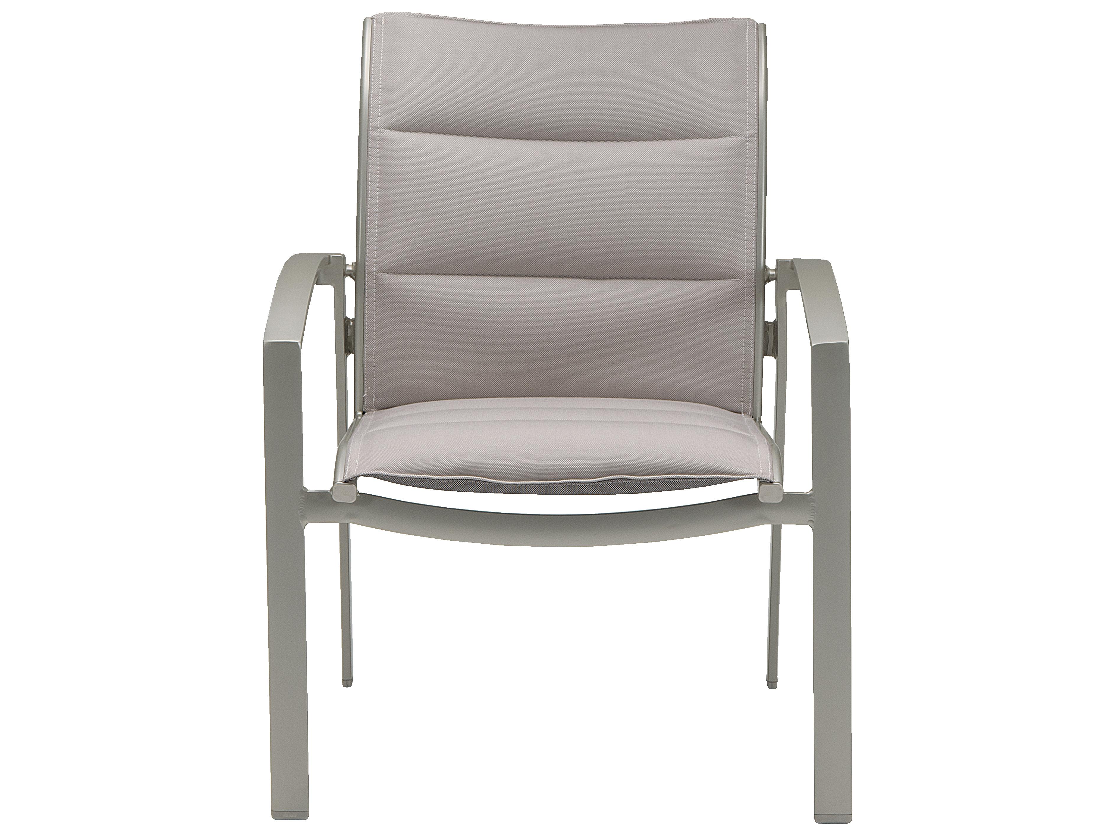 Tropitone Elance Padded Sling Aluminum Patio Dining Arm Chair